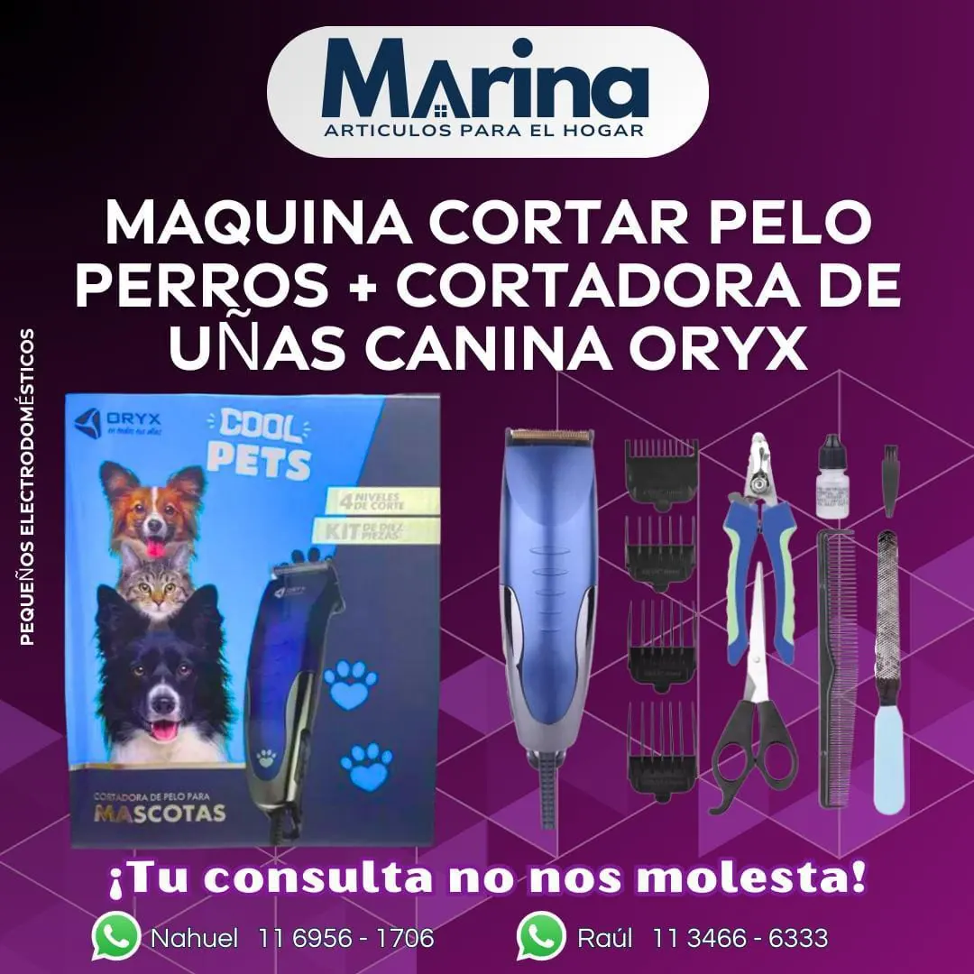 Maquina Cortar Pelo Perros y Cortadora de Unas Canina Oryx