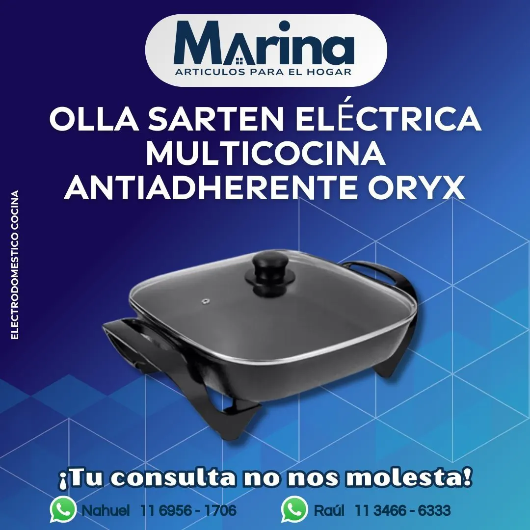 Olla Sarten Electrica Multicocina Antiadherente Oryx